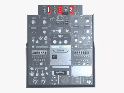 Airplane Cockpit Lower Console 3D model