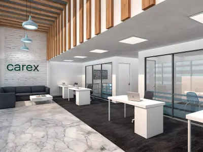 Functional Office Design Low-poly 3D model