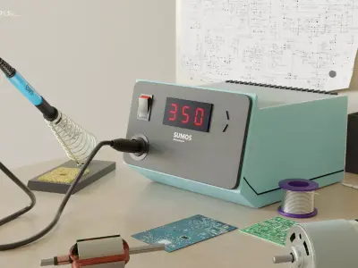 Soldering Station Free 3D model