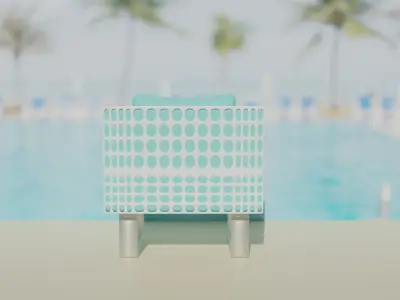 Pool chair 3D model purchase