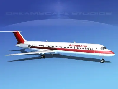 Douglas DC-9-50 Allegheny 3D model