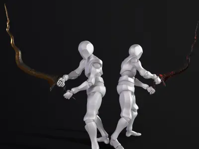 Warped Great Kris - An Indonesia Inspired Fantasy Sword Free low-poly 3D model