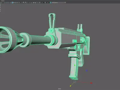 Low Poly Assault Rifle Gun Stylized 3D Weapon Model Low-poly 3D model