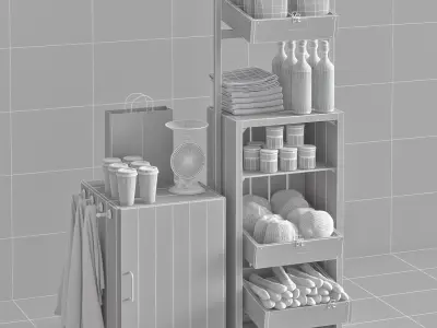 Crate Shelving Set 01 Part A 3D model