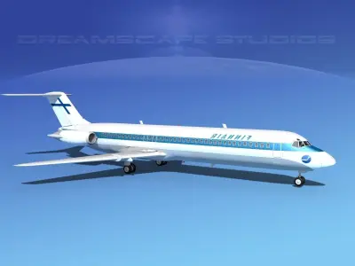 Douglas DC-9-40 Finnair 3D model