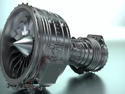 High Detailed Turbo fan CFM56 3D model