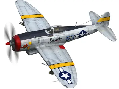 Republic P-47D Thunderbolt - Schmaltzie 3D model