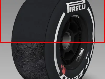 enkei medium front tyre Low-poly 3D model