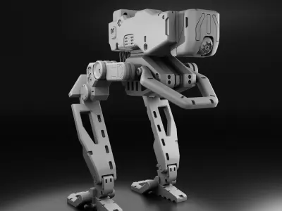 Robo-Tank 3D Print model robot 3D print model