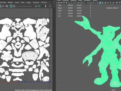 Four Arms Creature Fantasy Warrior  Low-poly 3D model