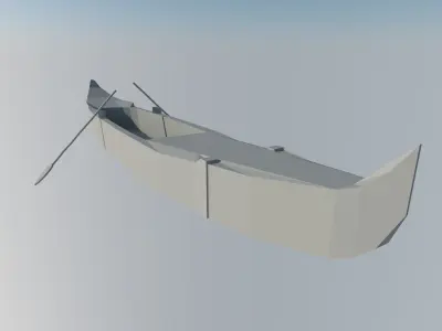 Venice gondola boat Low-poly 3D model