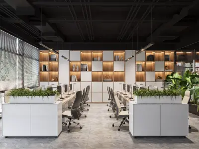  Office interior scene 25 3D model