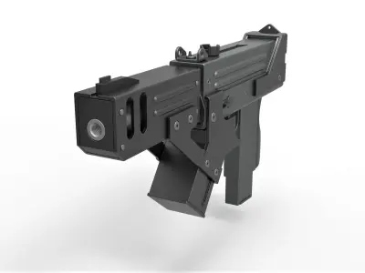 Submachine gun modified MAC-10 from the movie Blade 2 2002 3D model