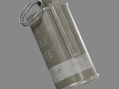  Grenade M18 Colored Smoke low-poly 3d model Low-poly 3D model