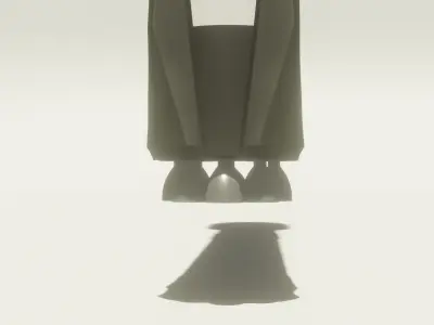 Falcon 9 Rocket low-detail 3D model