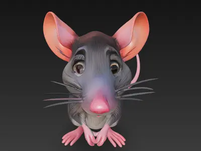 Rat Realistic 3D Model Basic - Low Poly Realistic Low-poly 3D model