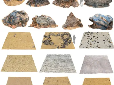 DESERT STONE PACK 3D model
