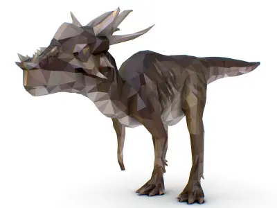 Dinosaur Stygi Lowpoly Art Style Animal Low-poly 3D model