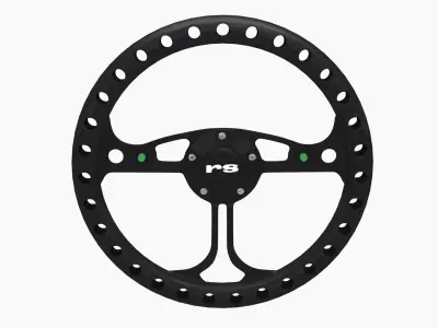 RJ Max steering wheel Low-poly 3D model