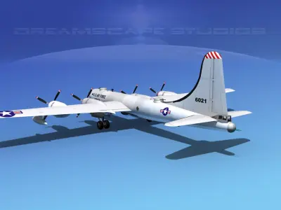 Boeing B-50 Superfortress V05 3D model