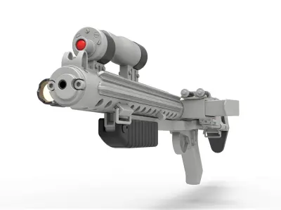 Range trooper Blaster rifle E-10R from Solo A Star Wars Story 3D model