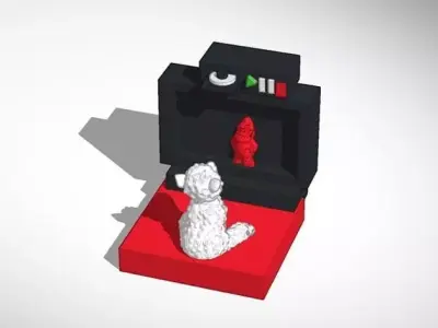 Sheepy watching tv Free 3D print model