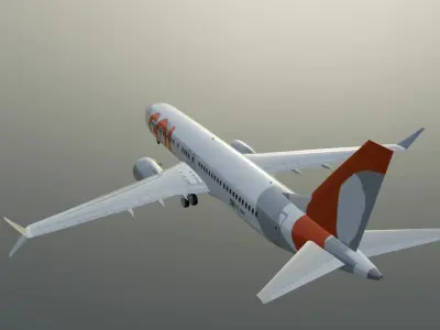 GOL Boeing 737Max 8 low poly 3D Model  Low-poly 3D model