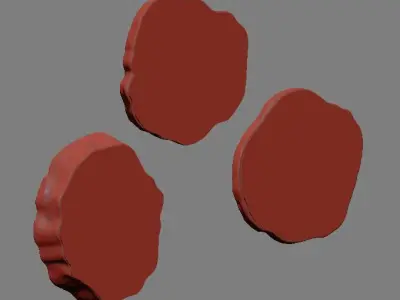 Wooden Decorative Mirror Set Free 3D model