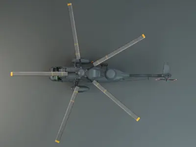 Lowpoly Helicopter - Westland Sea King HAS5 Low-poly 3D model Low-poly 3D model