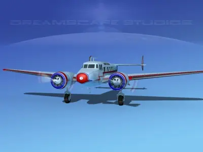 Lockheed L10 Electra Trans-Island 3D model