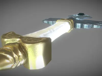 Holy Dagger Low-poly 3D model