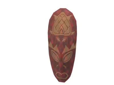 african-mask-turtle Free low-poly 3D model