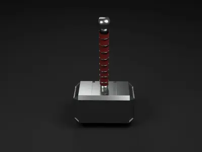 Thor Mjolnir for free Free low-poly 3D model