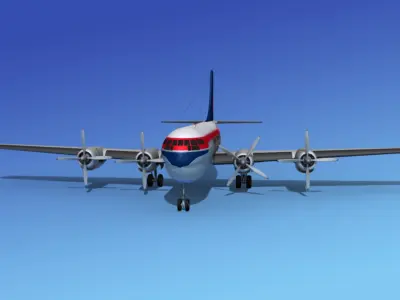 Boeing 377 Saturn Airlines 3D model