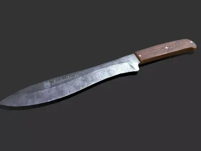Knife Low-poly PBR Free low-poly 3D model