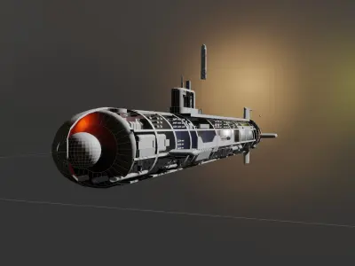Submarine Cutaway Design 2023 3D model