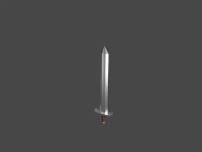 Melee sword low-poly Free low-poly 3D model