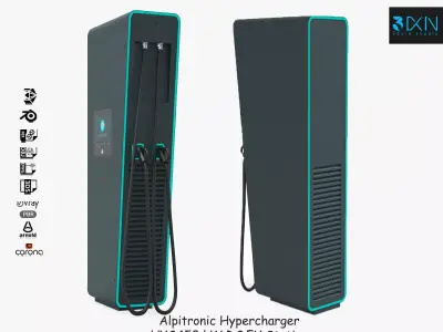Alpitronic Hypercharger HYC 150 kW DC EV Station 3D model
