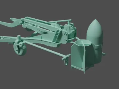 Luftwaffe WWII Bomb loader LWC-500 3D print model