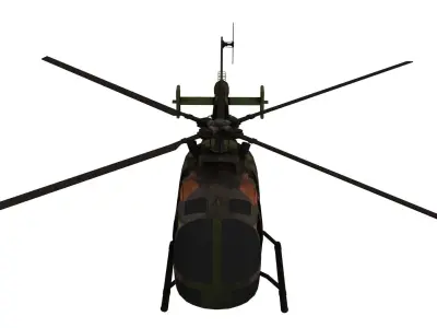 Lowpoly BO-105 Helicopter 3D Model Low-poly 3D model