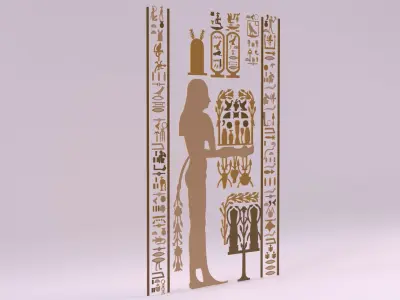 Egyptian Symbols - 011 Low-poly 3D model
