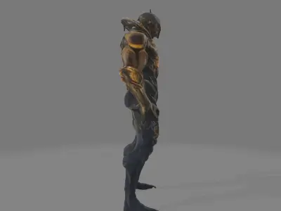 Futuristic Alien Inspired Armor Statue 3D model