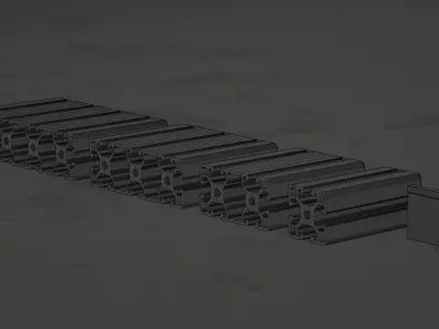 Aluminium Extrusion Profiles Series 40 40mm 3D model