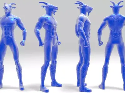 Animal Hero Goat Free 3D model