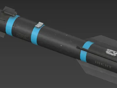 Hellfire Missile Low Low-poly 3D model
