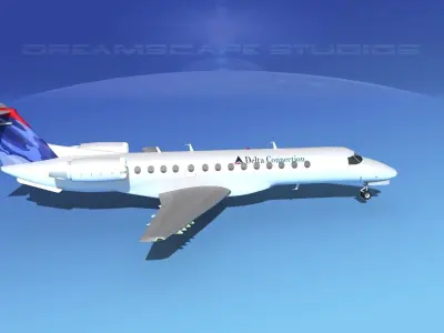 Embraer ERJ-135 Delta Connection 3D model