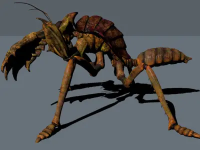 The mole mantis Low-poly 3D model