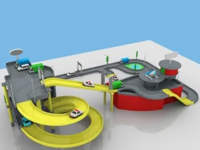 Toy Car Garage 3D model