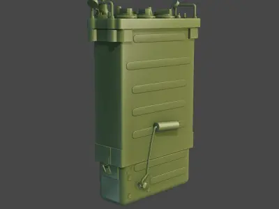 Military radio Low-poly 3D model