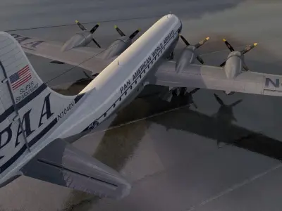 Boeing B-377 Stratocruiser 3D model